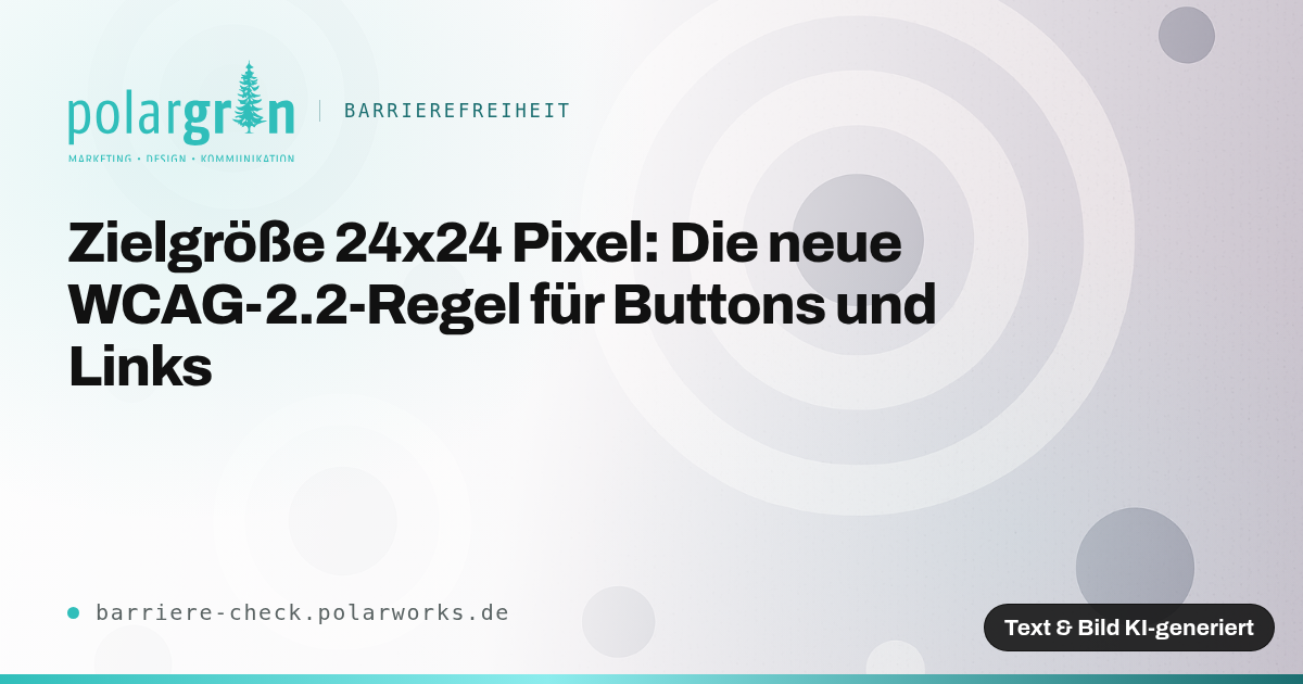Abstraktes Raster aus unterschiedlich großen Kreisen und Quadraten auf hellem Hintergrund, das Klickflächen verschiedener Größe andeutet.